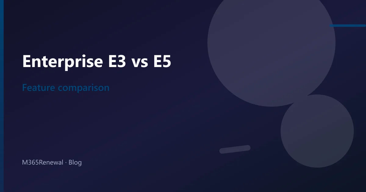 Microsoft 365 E3 vs E5 — Every Difference Explained