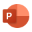 Microsoft PowerPoint icon for presentations in E3 plan (No Teams)